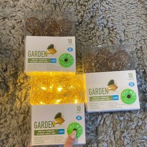 Three Metal thread globe light set